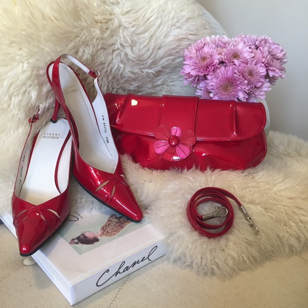 Stuart Weitzman Red Clutch